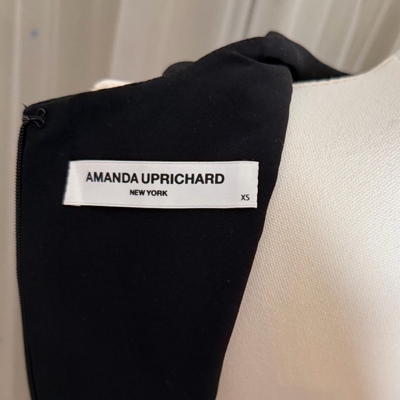 New Amanda Uprichard X Revolve Gilda Gown Black Dress High Leg Slit One Shoulder - Picture 3 of 5